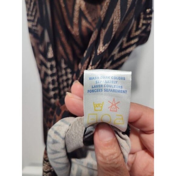 Ricki's Sz Medium‎ Snakeskin print V-Neck Sleeveless Top W/ Rucheing At Waist - Picture 7 of 12